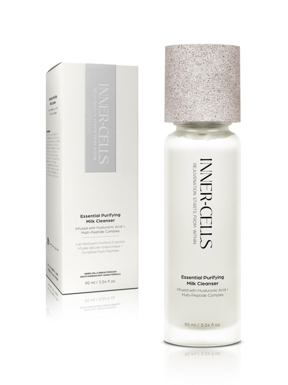 Essential Purifying Milk Cleanser Infused with Hyaluronic Acid + Multi-Peptide